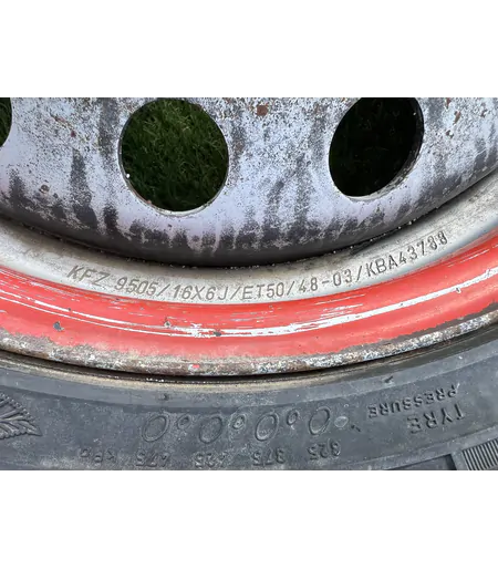 5x118 16" Fiat Citroen Peugeot gyári pótkerék lemezfelni 195/65 R16C nyári gumival 3