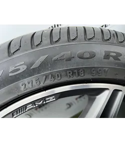 5x112 18" Mercedes AMG E-Class gyári kétszéles alufelni 275/40 R18 245/45 R18 nyári gumikkal 11