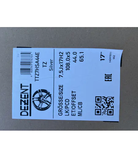 5x108 17" Dezent(Peugeot,Citroen) ÚJ alufelni 7,5Jx17h2 ET44 - Mobil Gumis 8