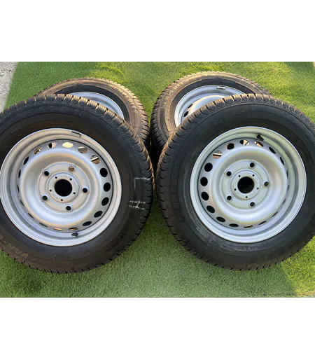 5x160 16" Ford Transit Custom gyári lemezfelni+TPMS újszerű 215/65 R16C téli gumikkal 1