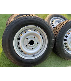 5x160 16" Ford Transit Custom gyári lemezfelni+TPMS újszerű 215/65 R16C téli gumikkal 2